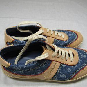 Louis Vuitton Leather Canvas Sneakers 37 1/2